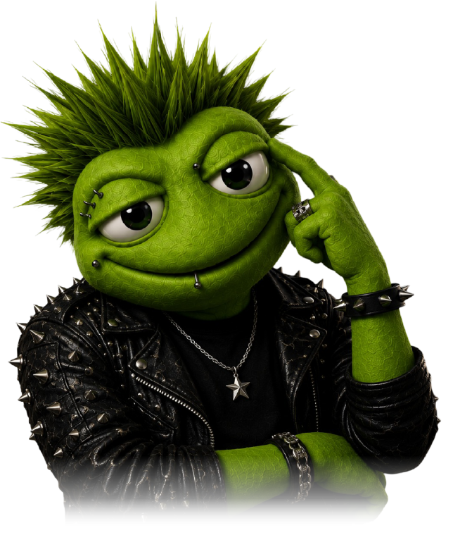 ToadPunk sitting on the throne with a cigar